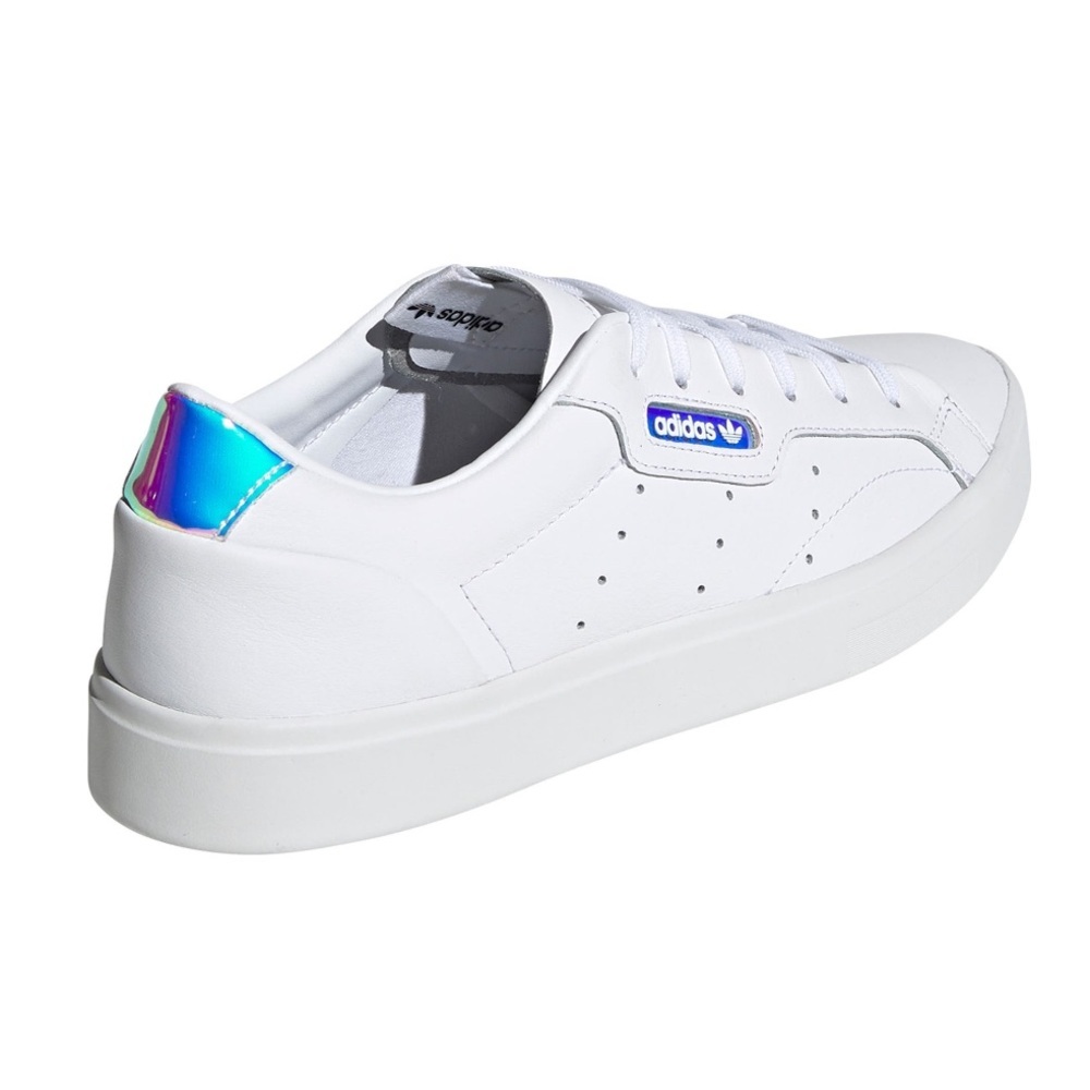 Adidas Sleek White Leather Sneakers - Picture 2 of 11